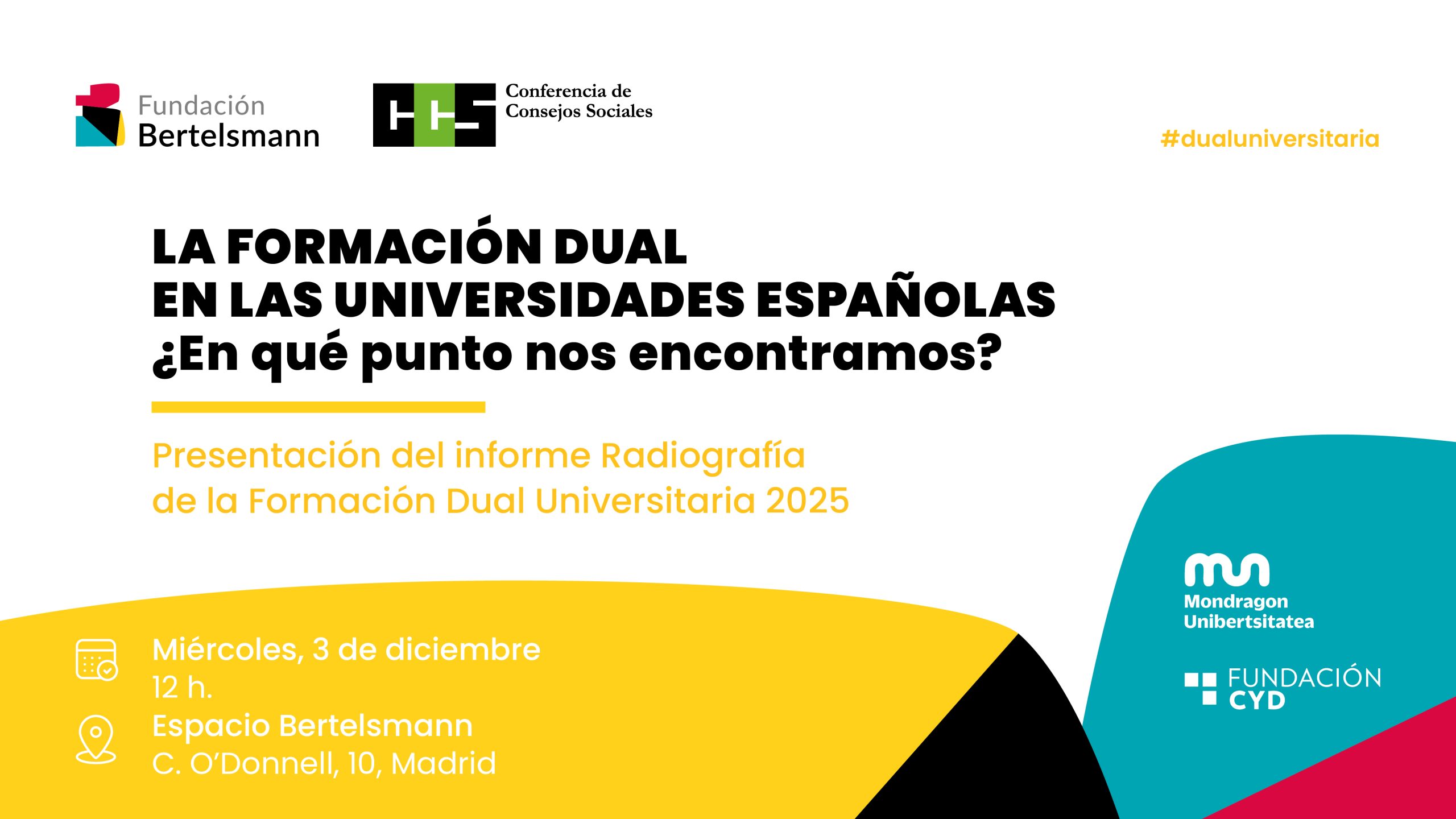 Fundación Bertelsmann | Presentación del informe Radiografía de la Formación Dual Universitaria 2025