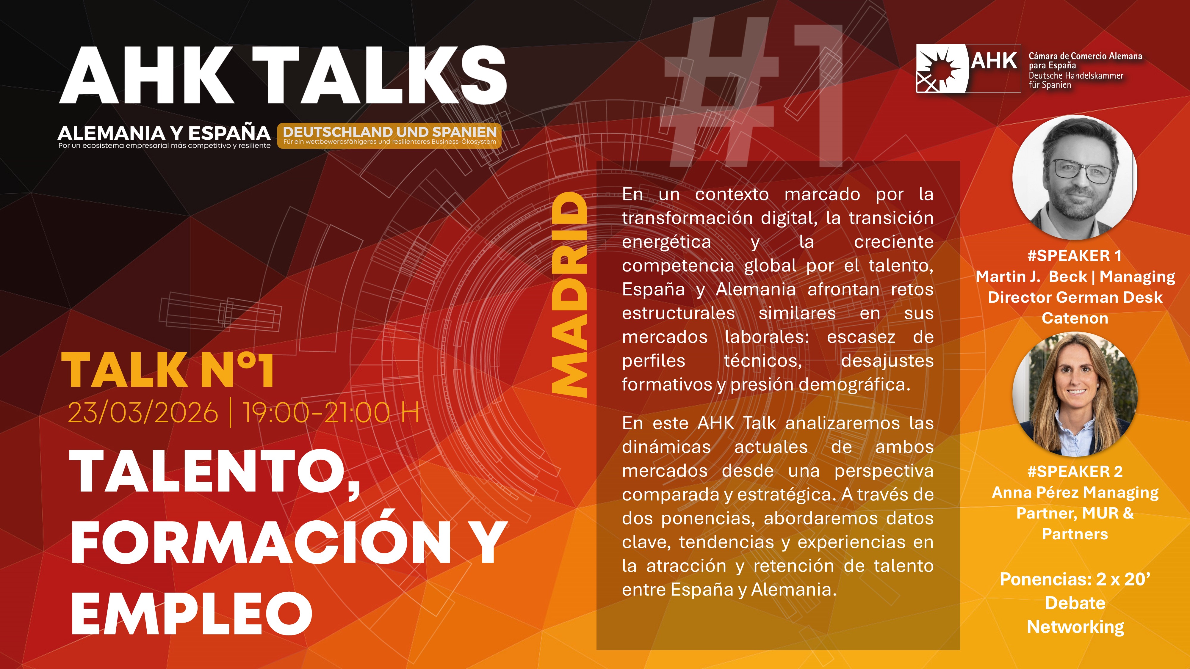 AHK Talk Nº1 | Alemania y España: Talento para un ecosistema empresarial más competitivo y resiliente