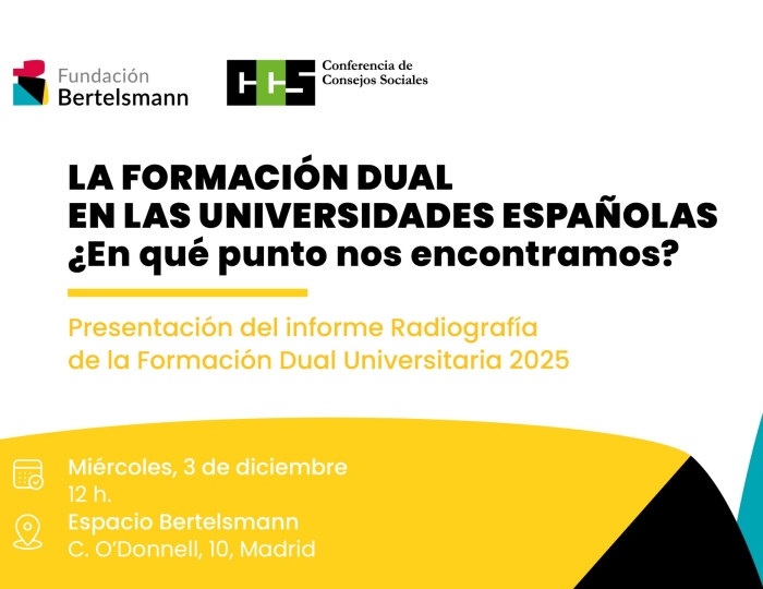 Fundación Bertelsmann | Presentación del informe Radiografía de la Formación Dual Universitaria 2025