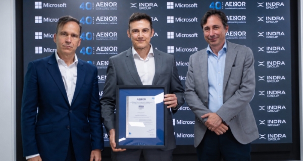 Indra Group se convierte en la primera compañía española que obtiene la certificación de AENOR Tecnología de IA responsable basada en herramientas Microsoft